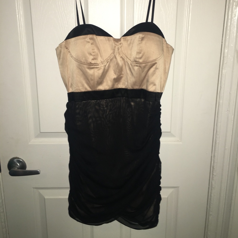 Pale Pink Satin Bralette with black Tulle skirt